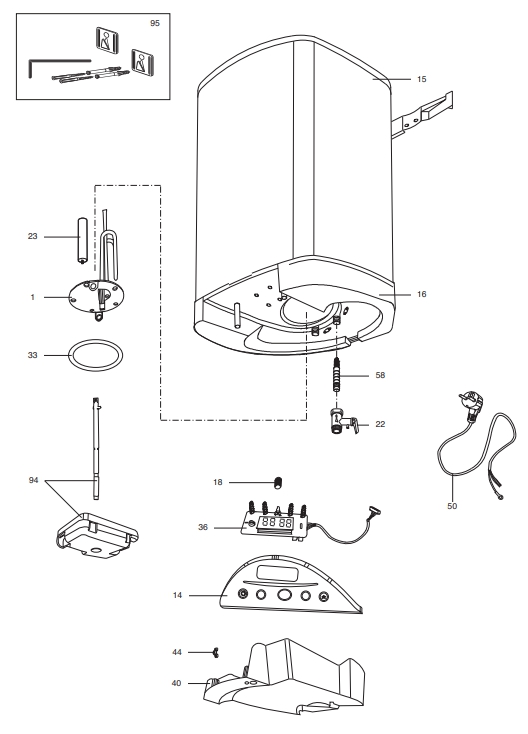 Запчасти Ariston SHP PREMIUM 65 V SLIM 1,8K купить в Перми